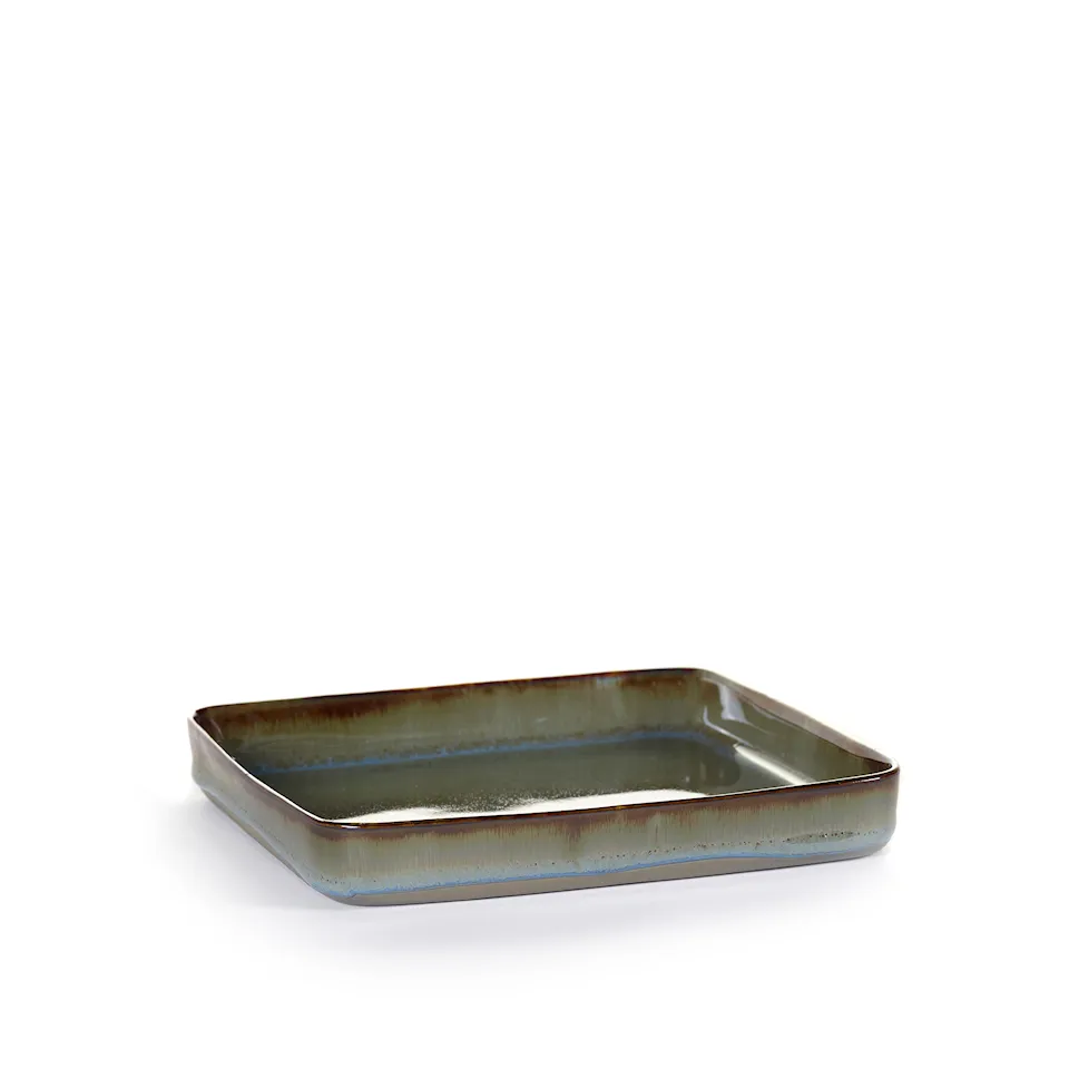 Terres de Rêves Square Plate - Smokey Blue