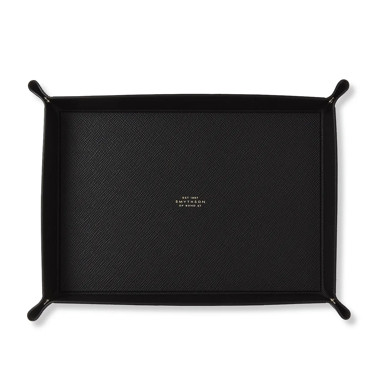 Panama Large Rectangular Trinket Tray - Black