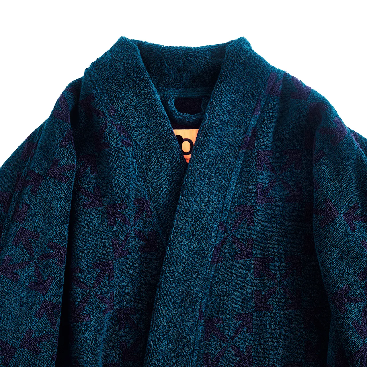 Arrow Pattern Bathrobe - Dark Irish Aubergine