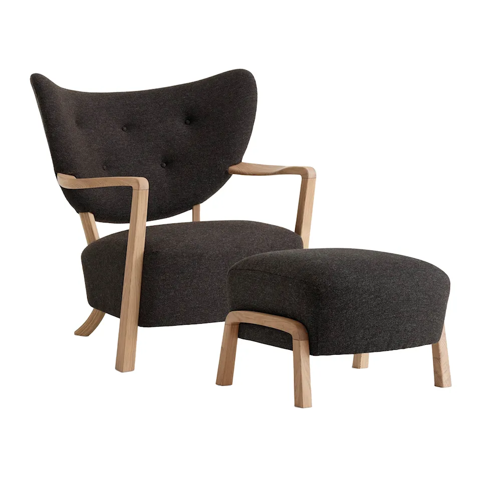 Wulff Lounge Chair ATD2 & Pouf ATD3 - Oak