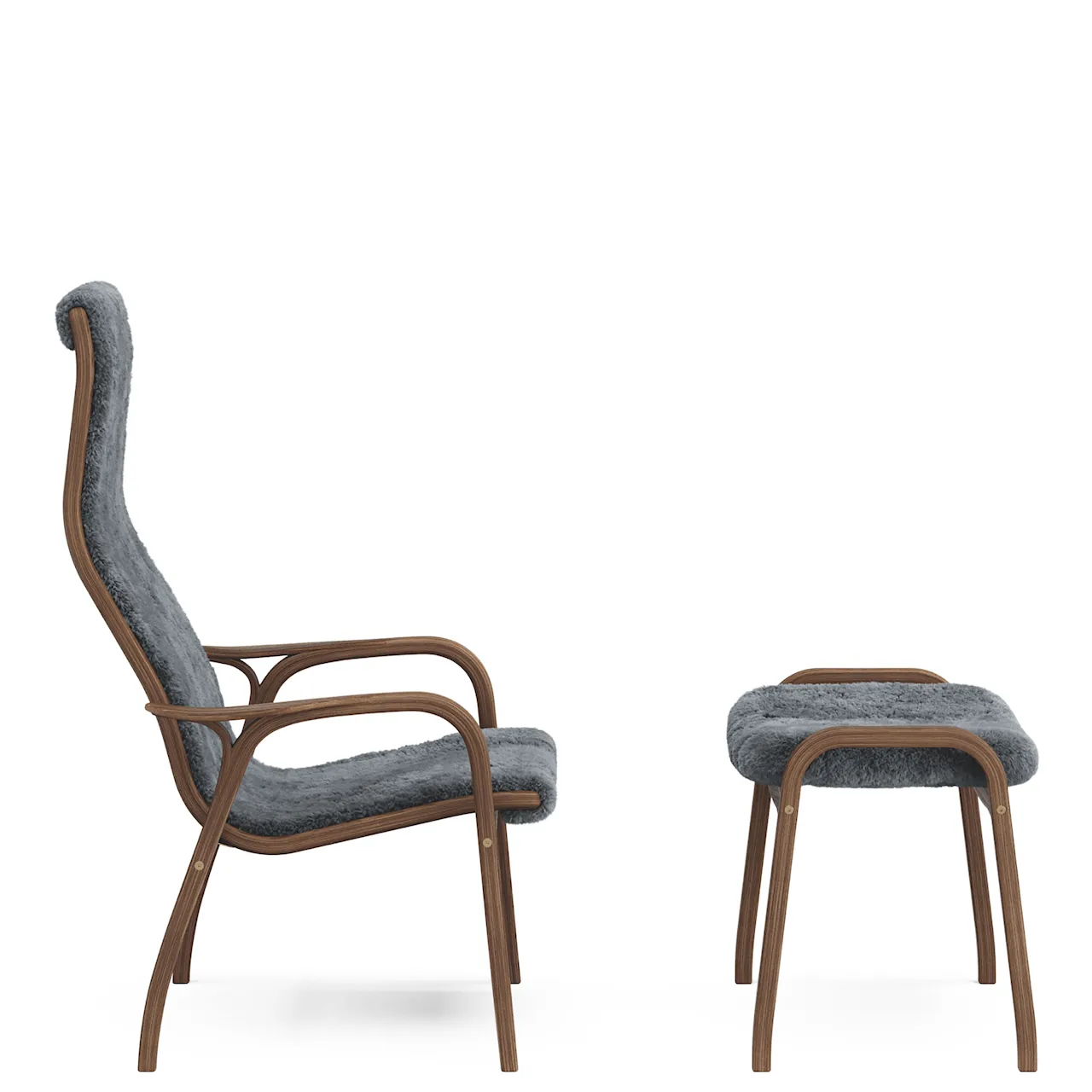 Lamino armchair and footstool