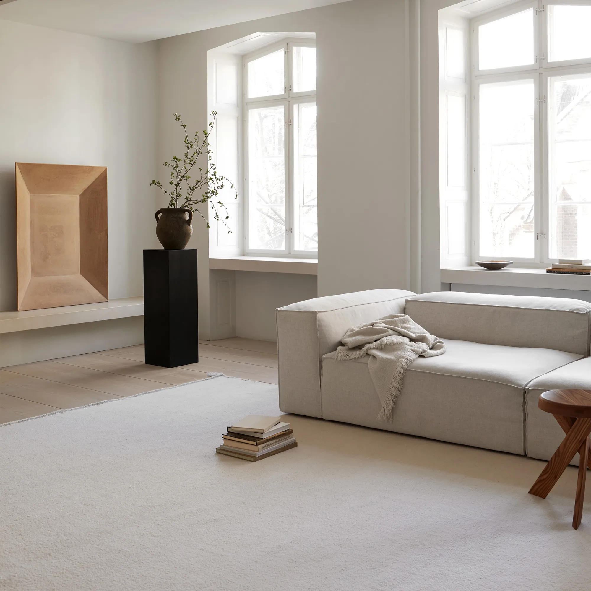 Merino Natural White Wool Rug - 3