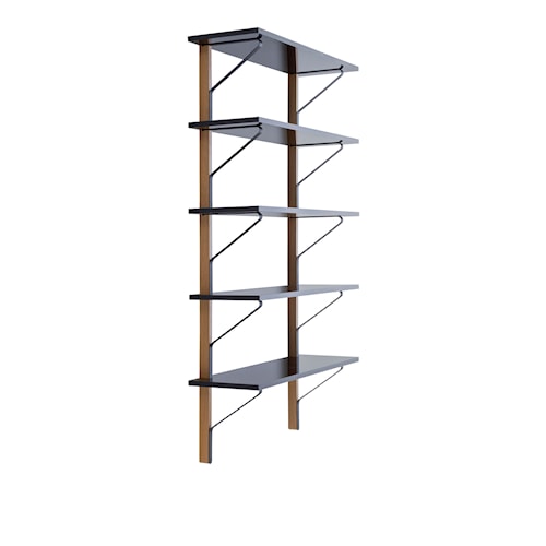 Artek Kaari wall shelf REB 009, black - oak | Finnish Design