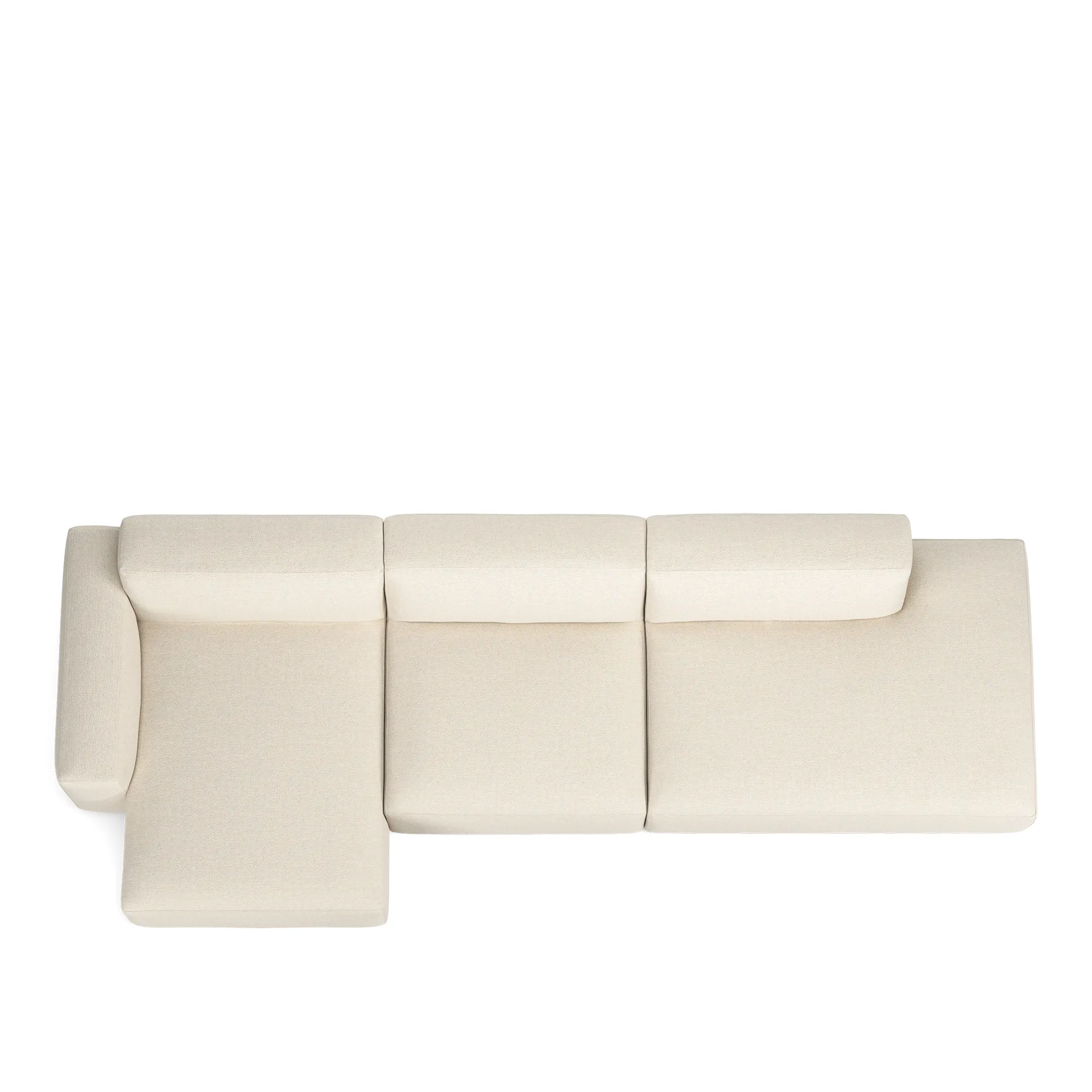 Brick 3-Seater Chaise Lounge Open End Right - 8