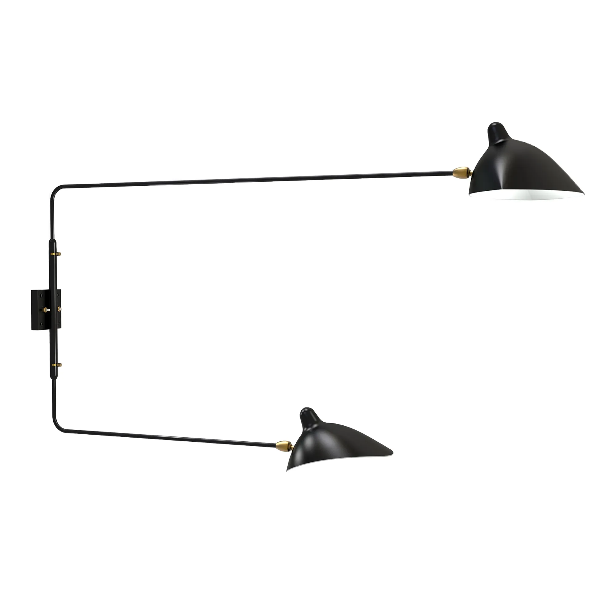 Two Swivel Straight Arms leeslamp - 1
