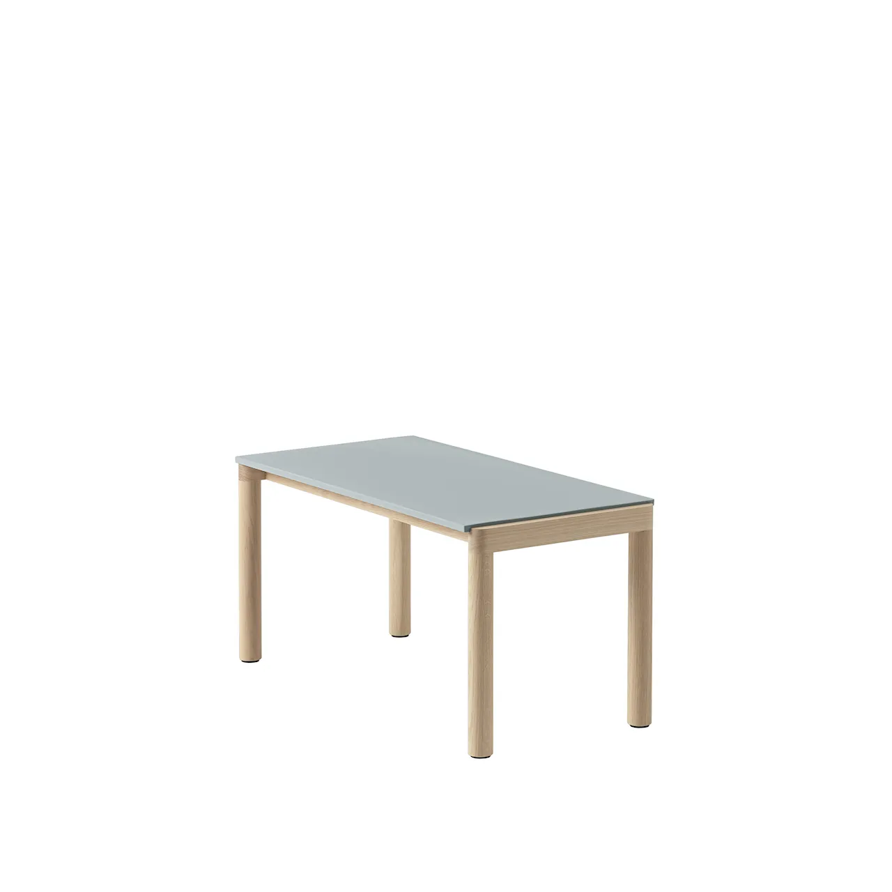 Couple Coffee Table / 40 x 84 x 40 cm - 1 Plain - Pale Blue/Dark Oiled Oak