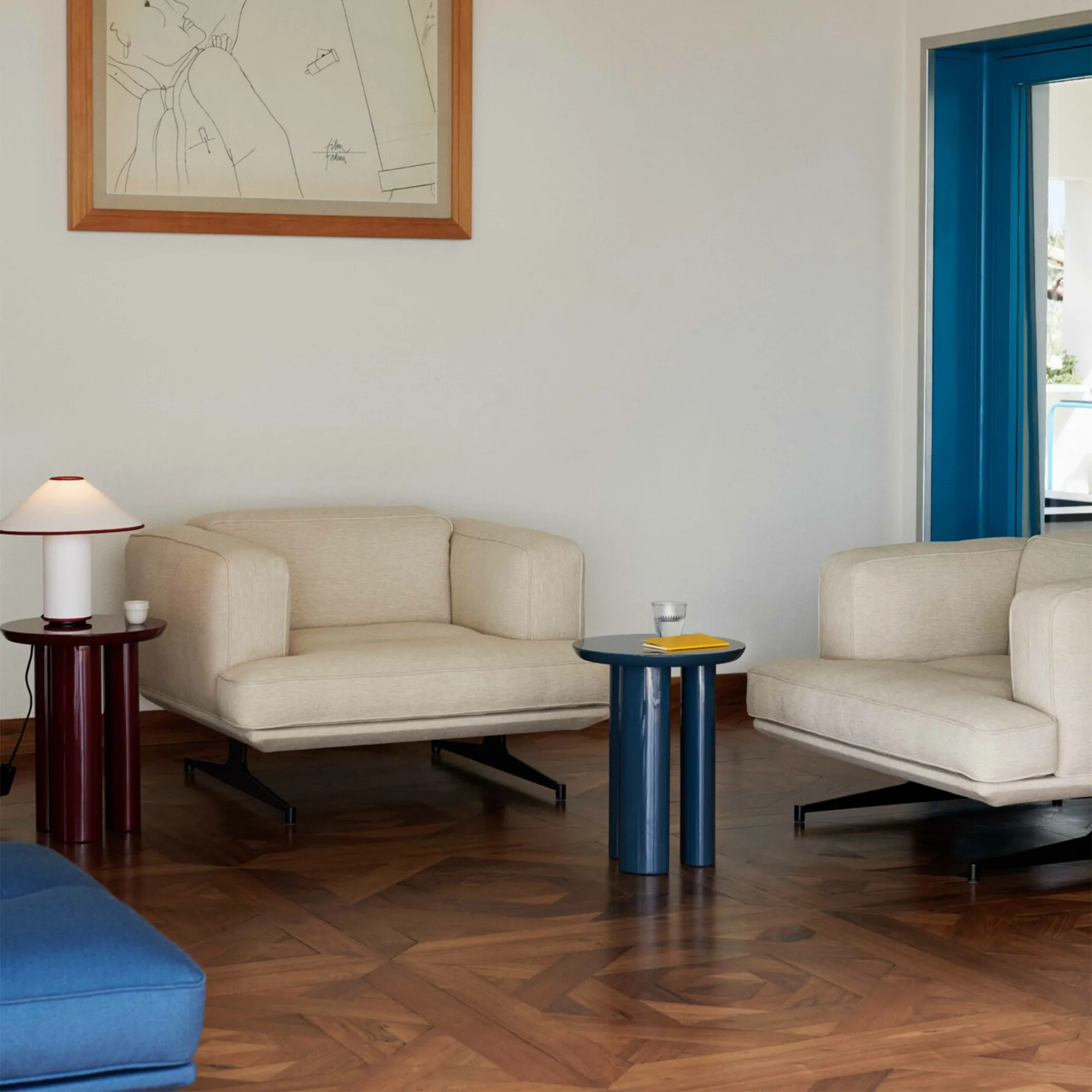 Inland AV21 1-seater sofa polished aluminium legs - 3