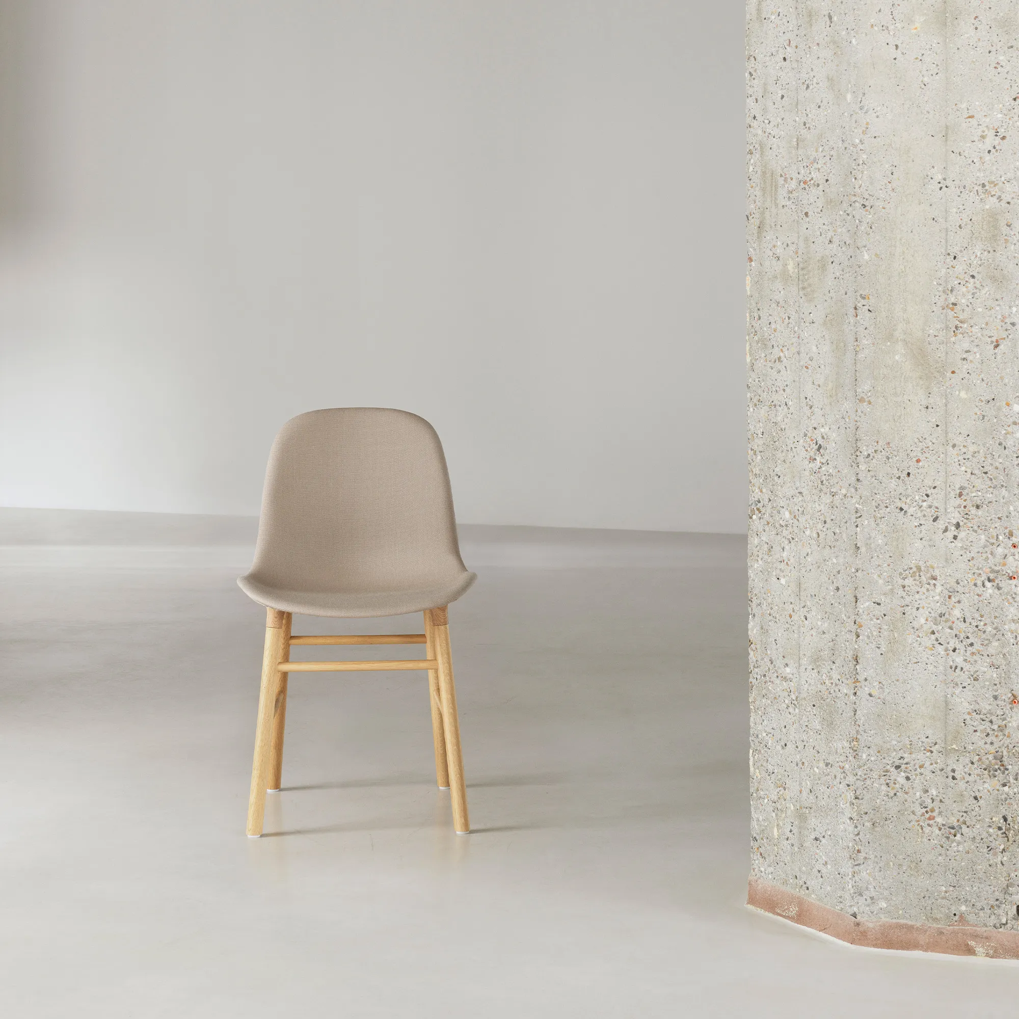 Form Chair Full Upholstery Oak - 9