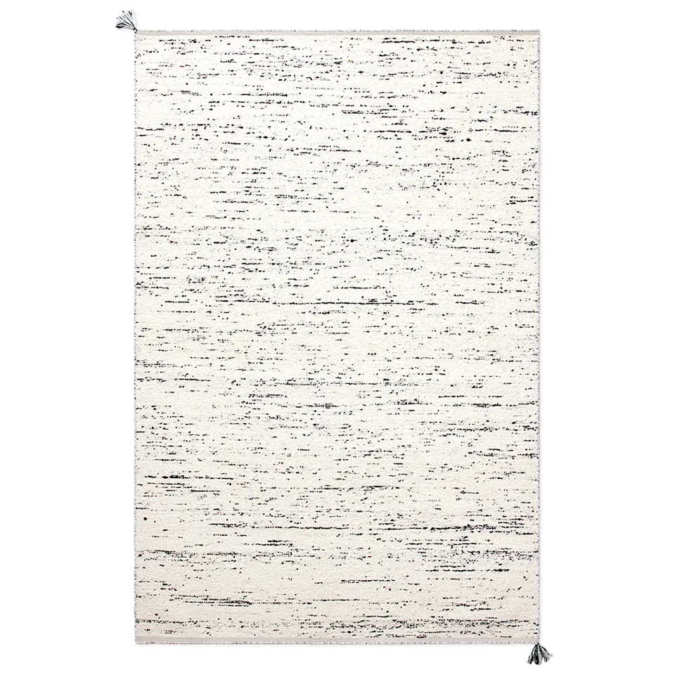 Boucle Cream/Black wool rug