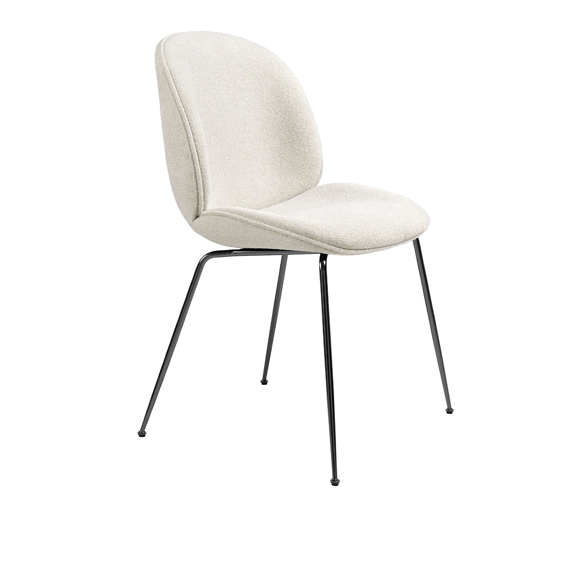 Beetle Dining Chair Conic Base Black - Fully Upholstered - Gubi - GamFratesi - NO GA