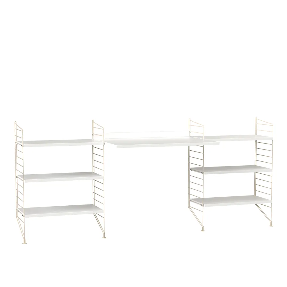 Kontor Hyllsystem D Vit / Beige