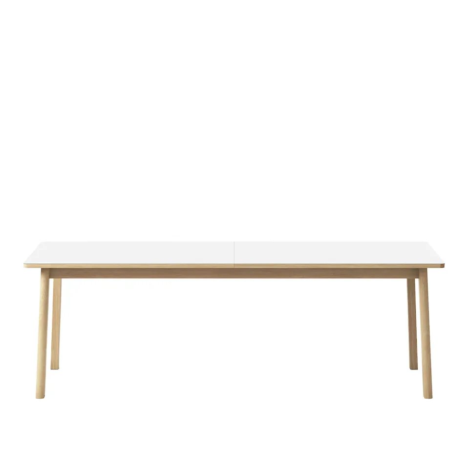 Ana Table, Nanolaminate White, Soaped oak