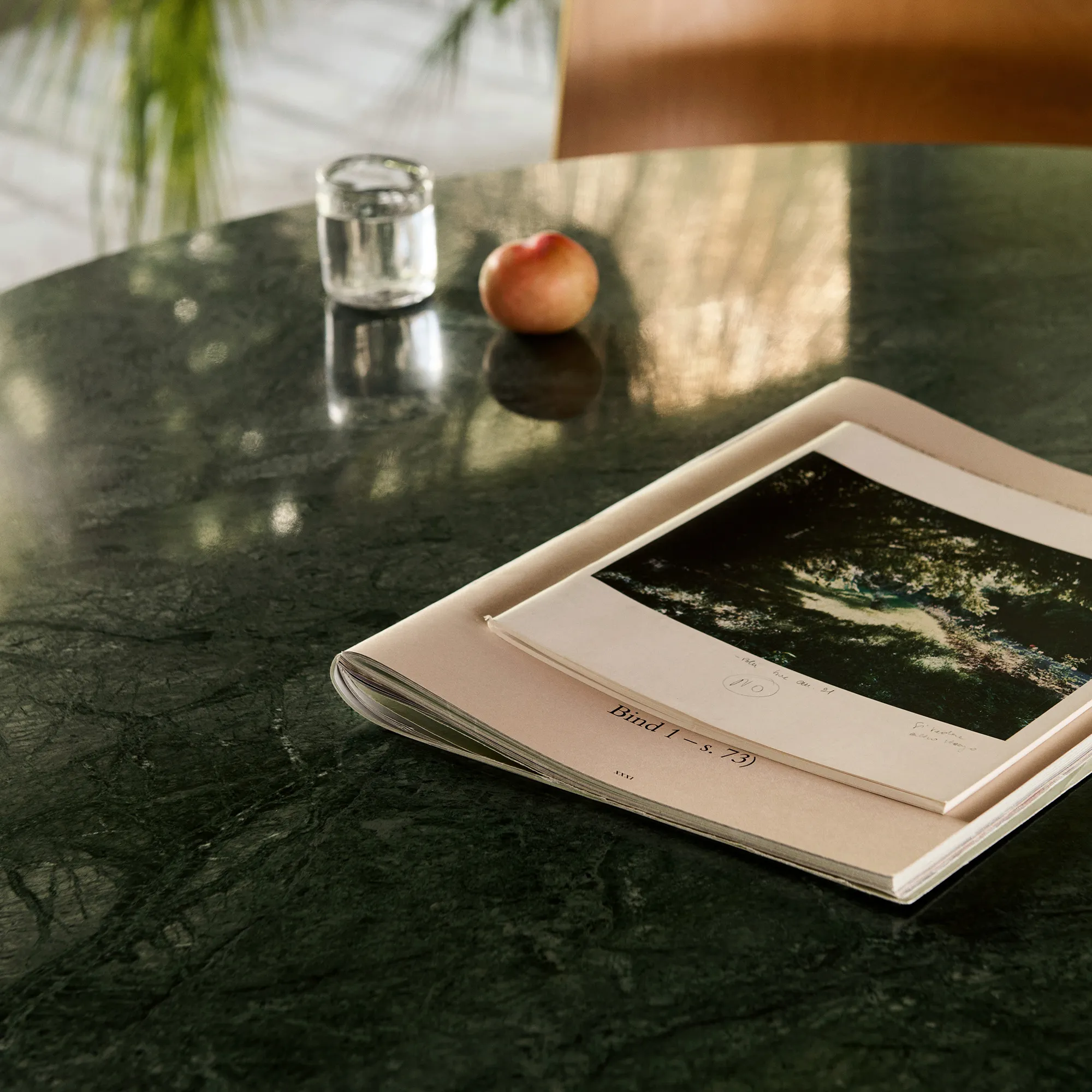 In Between Dining Table SK20 Marble Verde Guatemala Top - 3