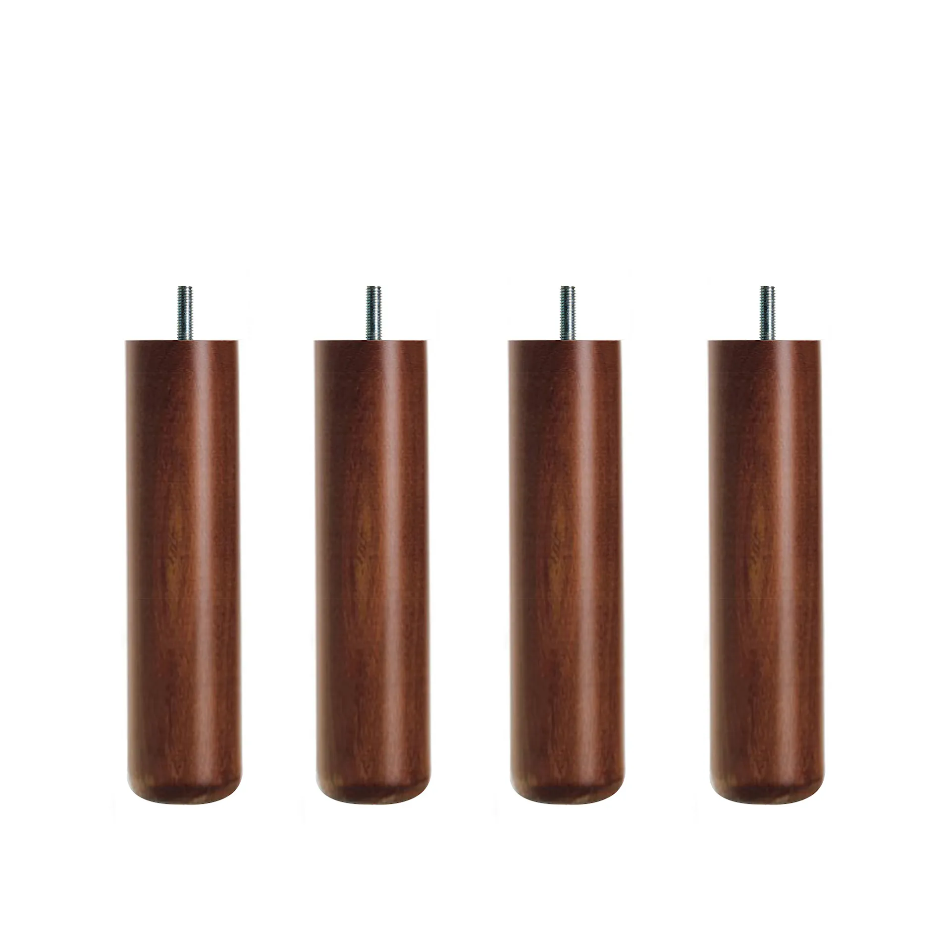 DUX Inspiration bed legs round walnut 4-pack - DUX - NO GA