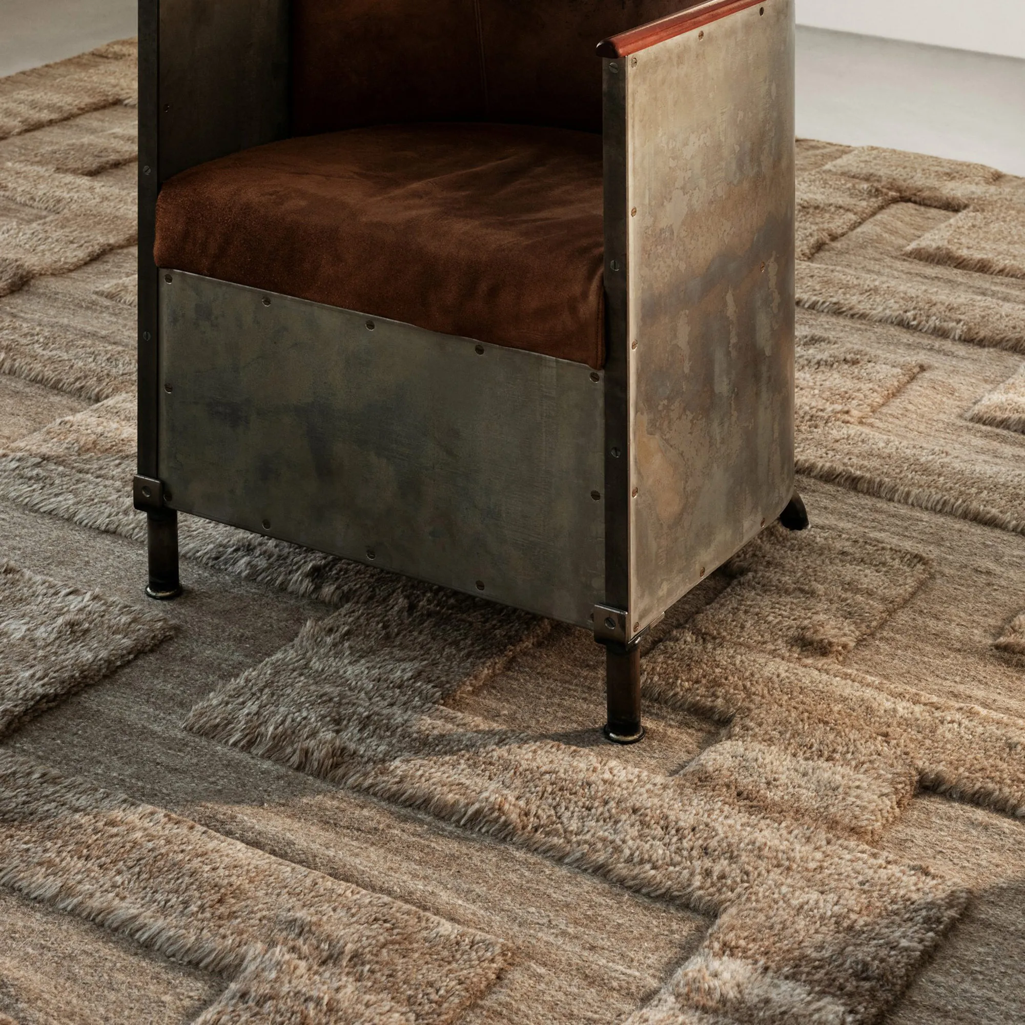 Boho Brown Mix wool rug - 3
