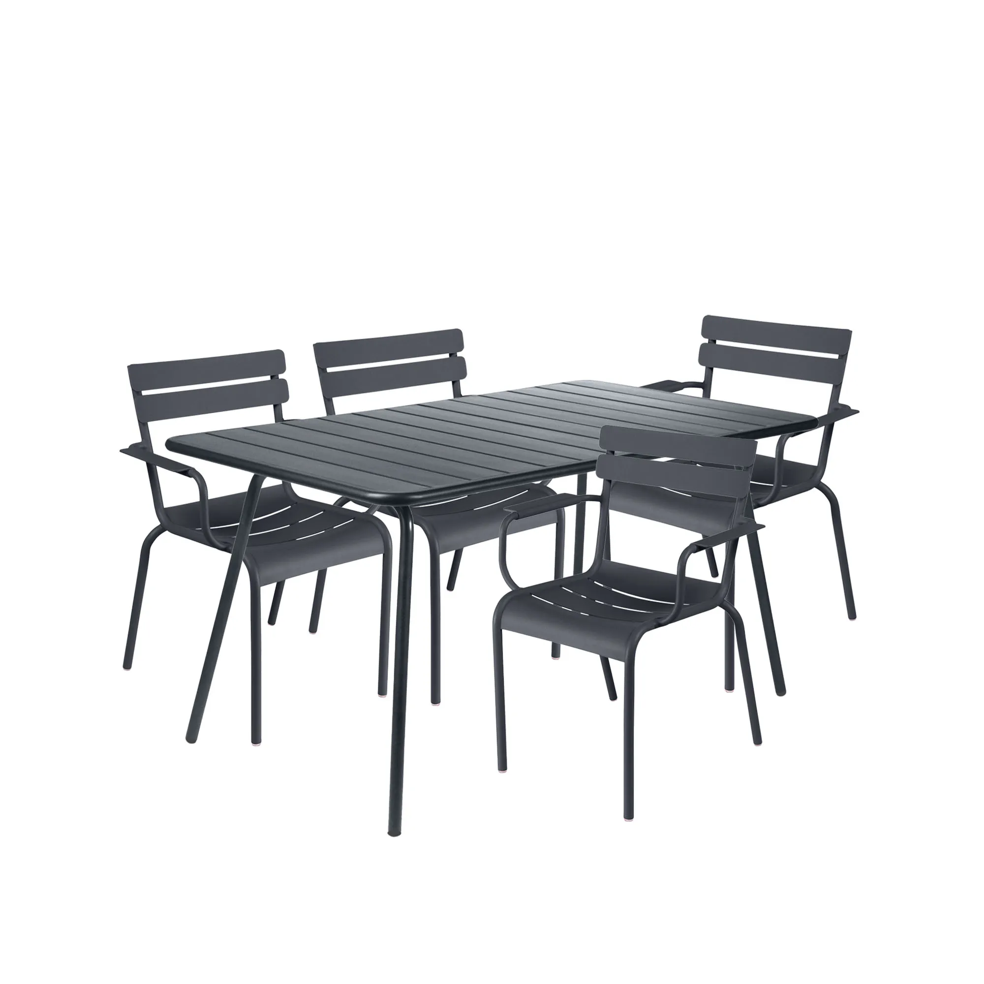 Luxembourg eetgroep tafel & 4 armstoelen - 1