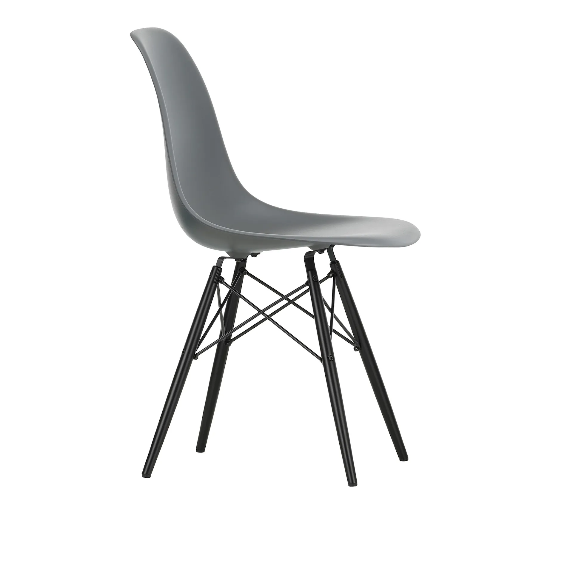 Eames RE Plastic Chair DSW tuoli Black Maple - Vitra - Charles & Ray Eames - NO GA