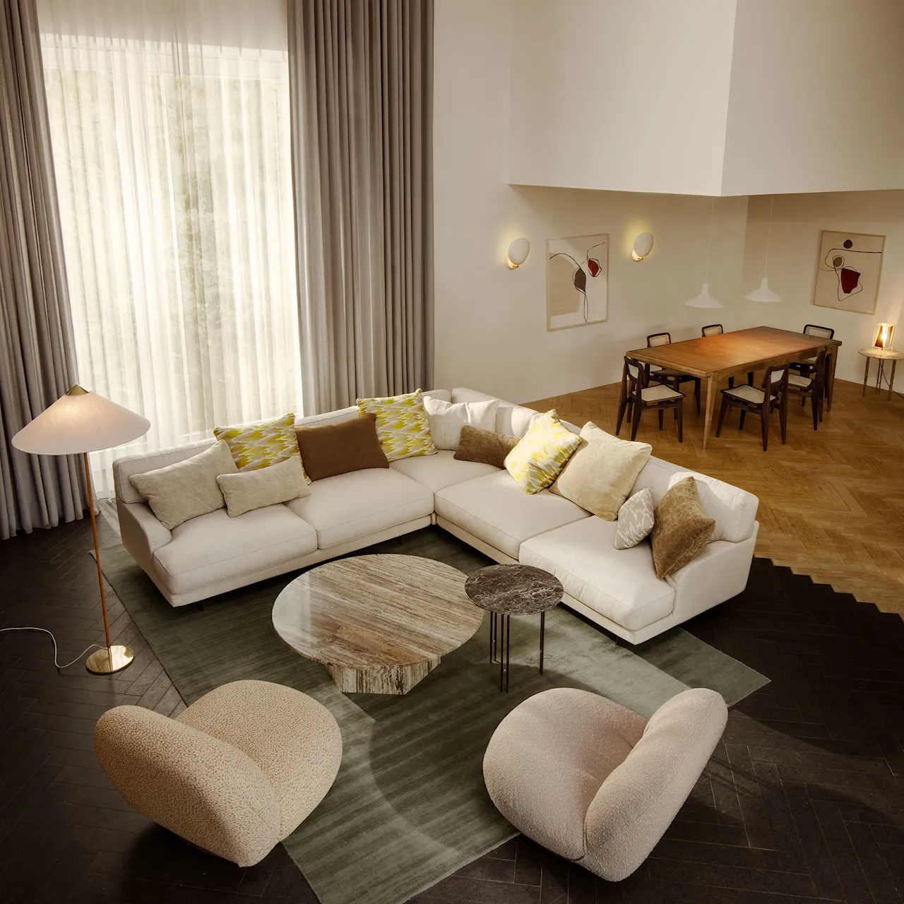 Flaneur 2-personers sofa Matt Black