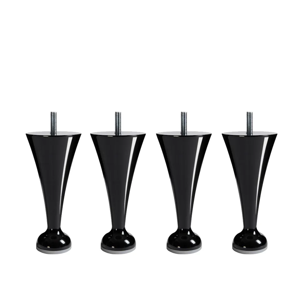 Classic Bed legs Black 4-pack