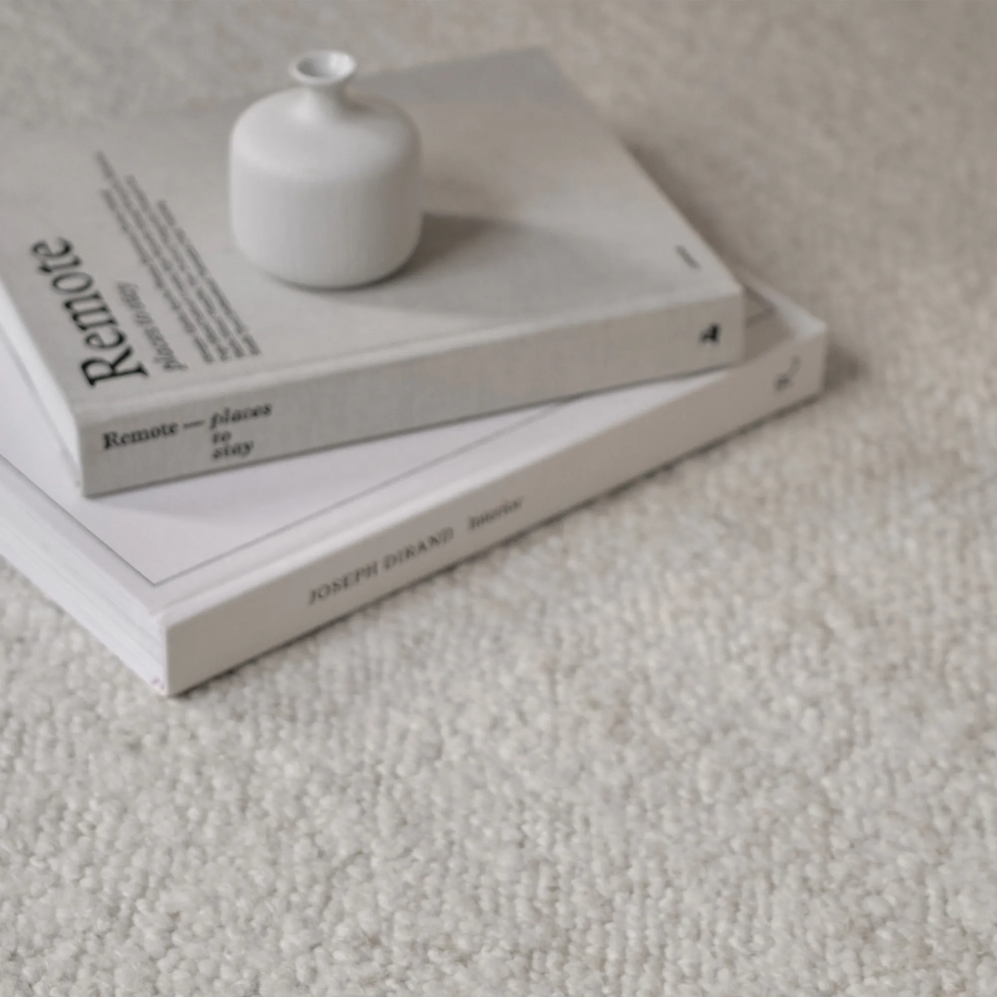 Boucle Cream wool rug - 7
