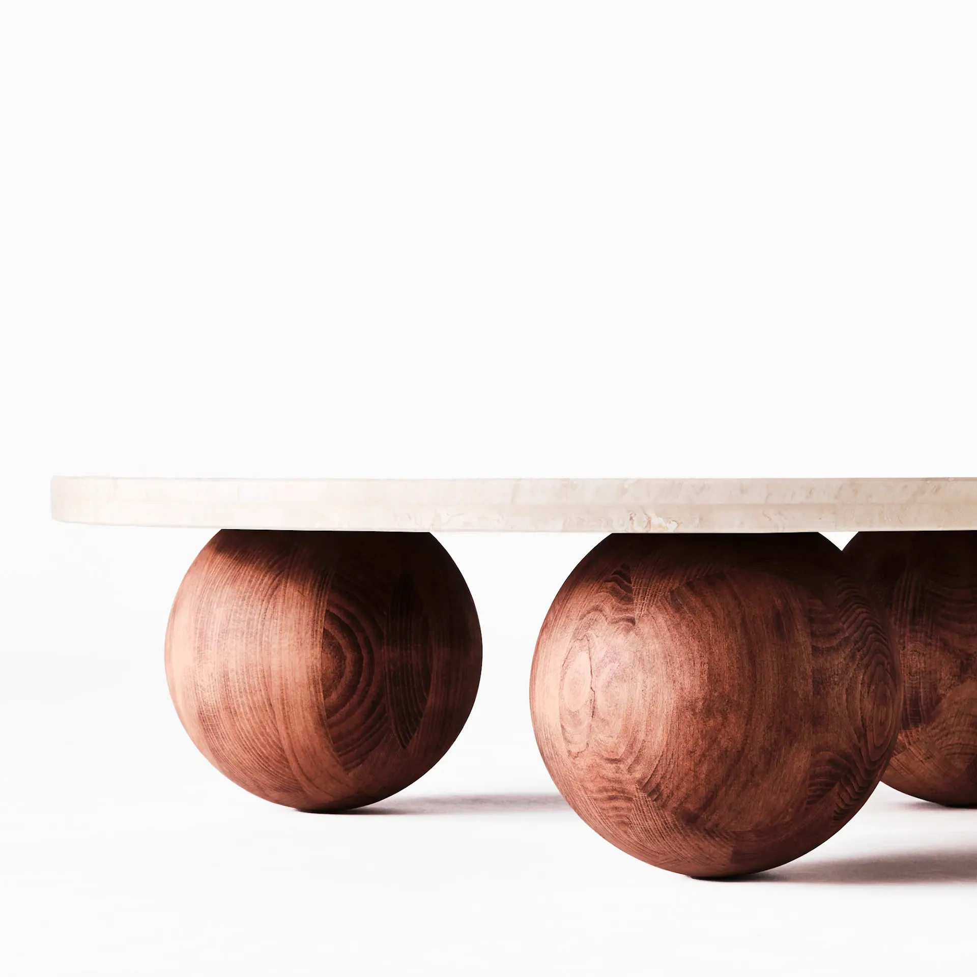 Sphere Sofa Table Round Travertino - Dusty Deco - Edin & Lina Kjellvertz - NO GA