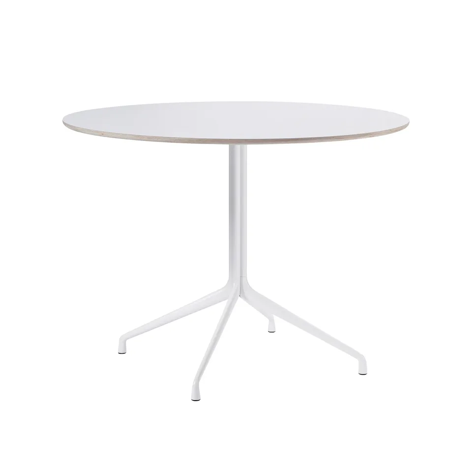 About a Table AAT20 - White Base - White Laminate - Ø100xH73 cm