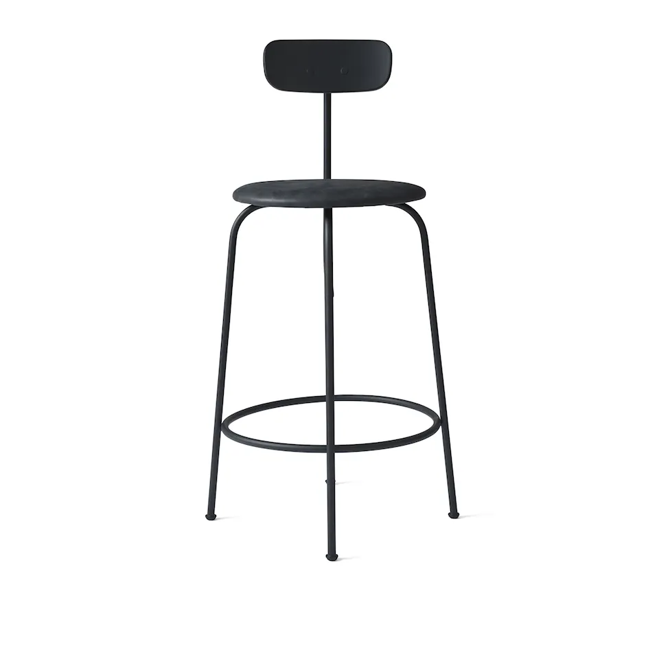 Afteroom Counter Chair - Black/Black Leather