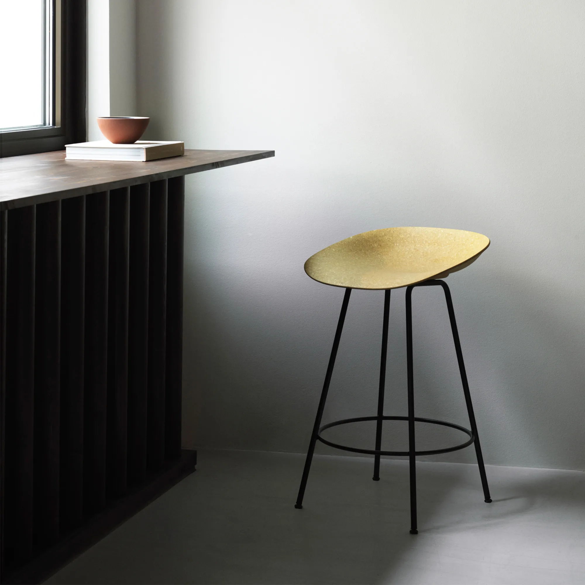 Mat Barstool 65 cm Black Steel - 2