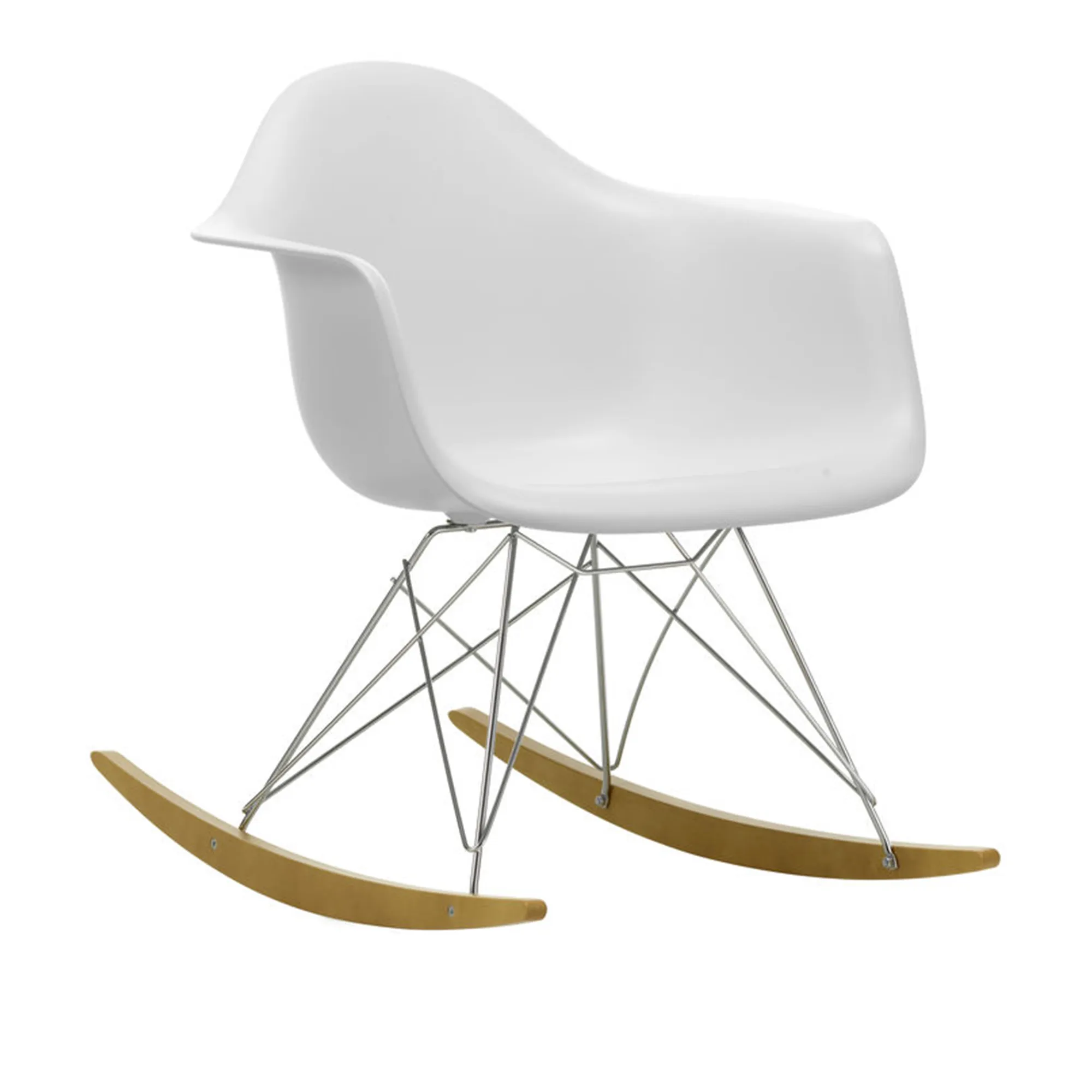 Eames RE Plastic Armchair RAR Chrome/Golden Maple - 1