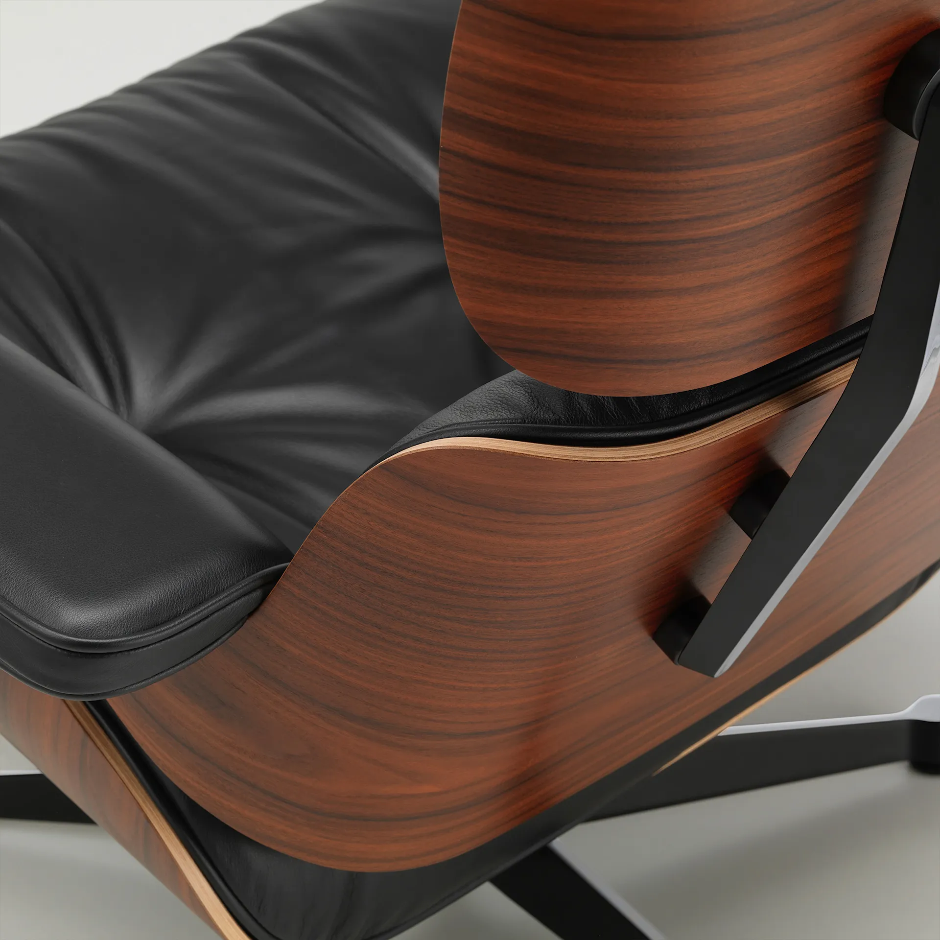 Eames Lounge Chair & Ottoman Santos Palisander Polished Base - Vitra - Charles & Ray Eames - NO GA