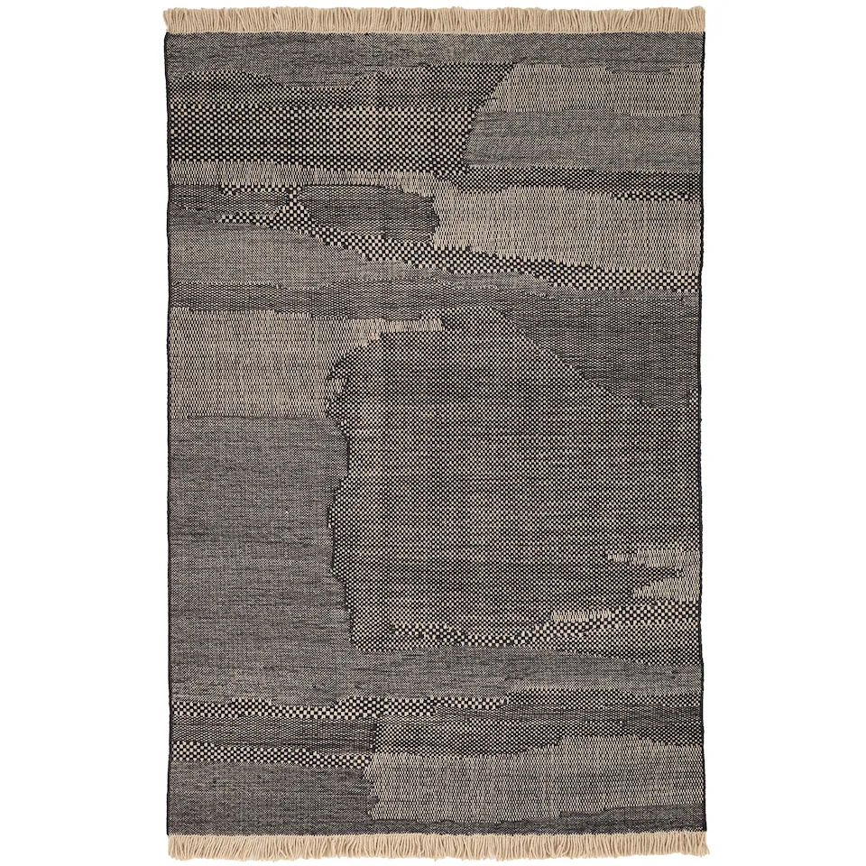Wabisabi uldtæppe Anthracite