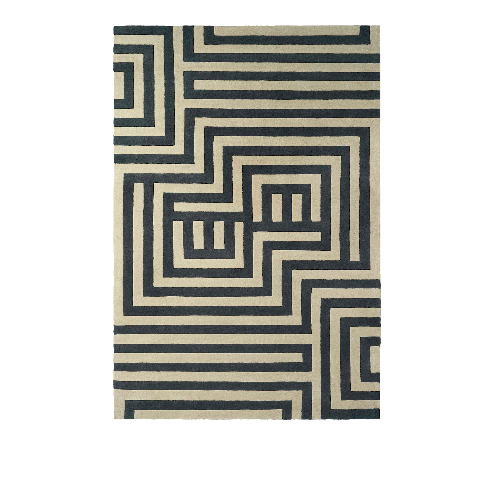 DD Wool Labyrinth Rug Gray - Dusty Deco - NO GA