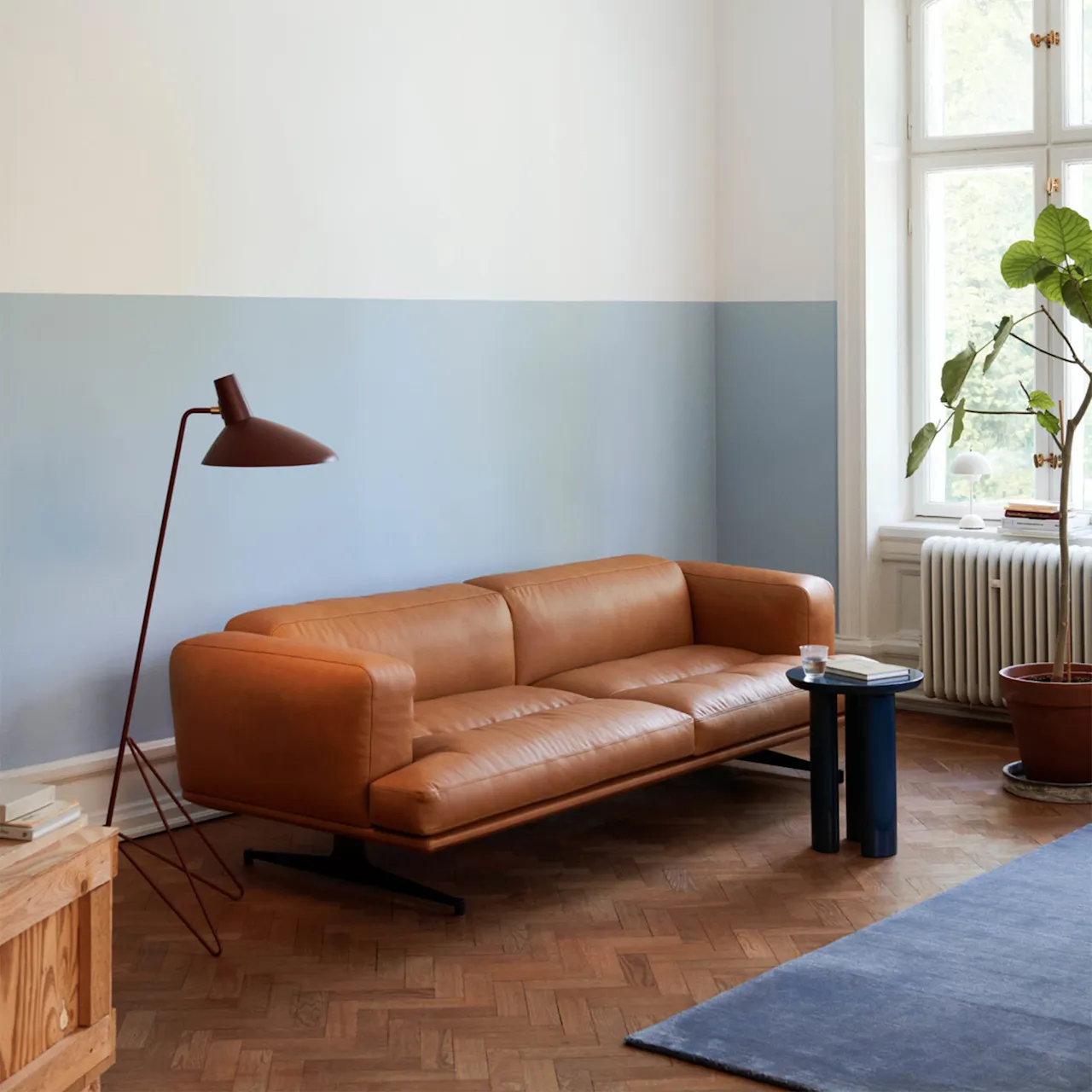 Inland AV23 3-seater sofa aluminium
