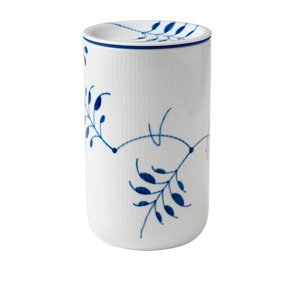 Blue Fluted Mega Storage Jar 1.15 L / 20 cm