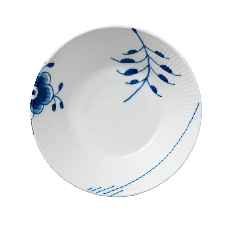 Blue Fluted Mega Deep Plate 50 cl / 17 cm