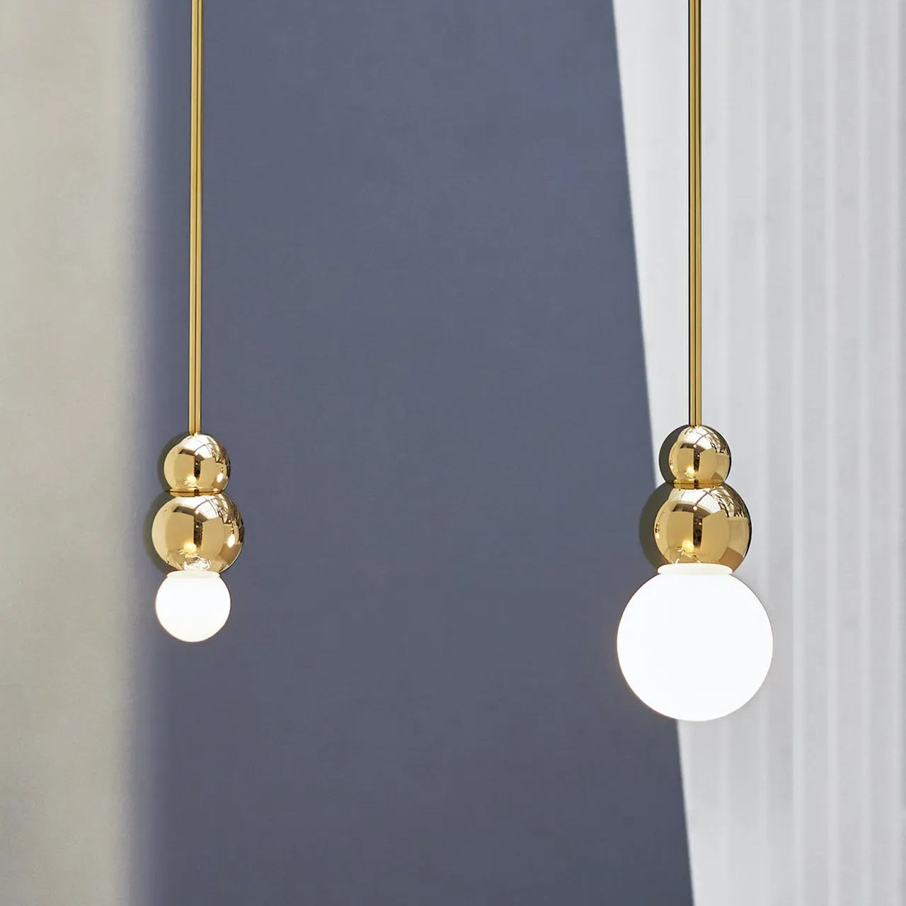 Ball Light Pendant Large Polished Brass