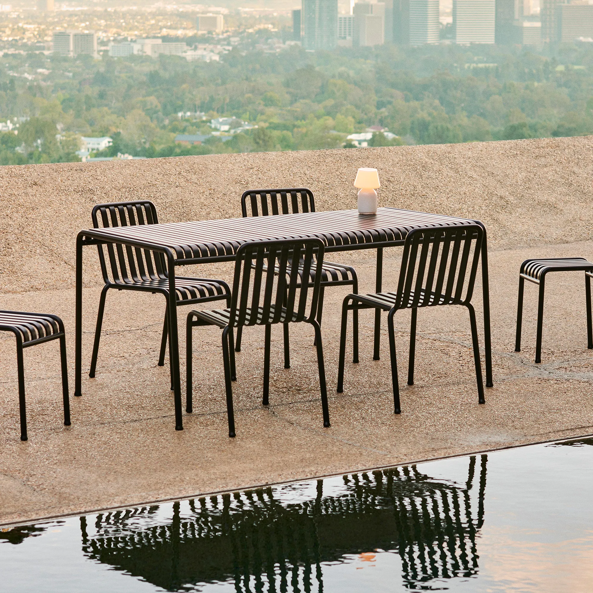 Palissade dining set with table & 2 armchairs - 5
