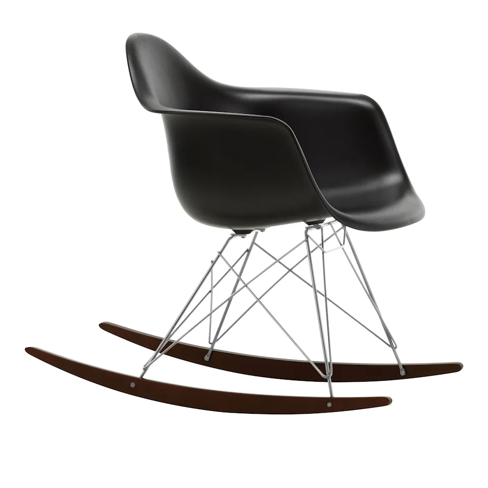 Eames RE Plastic Armchair RAR Chrome/Dark Maple