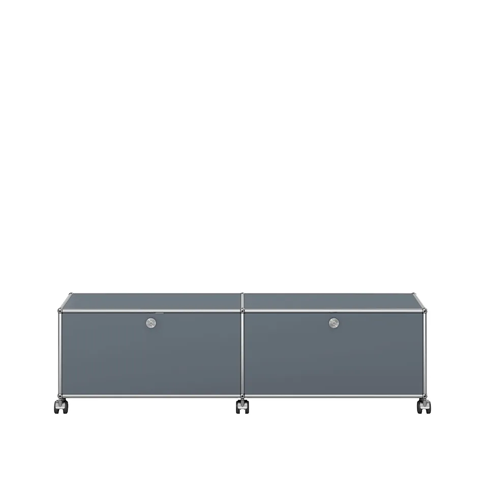 USM Haller 43 Low media unit, USM Mid Gray