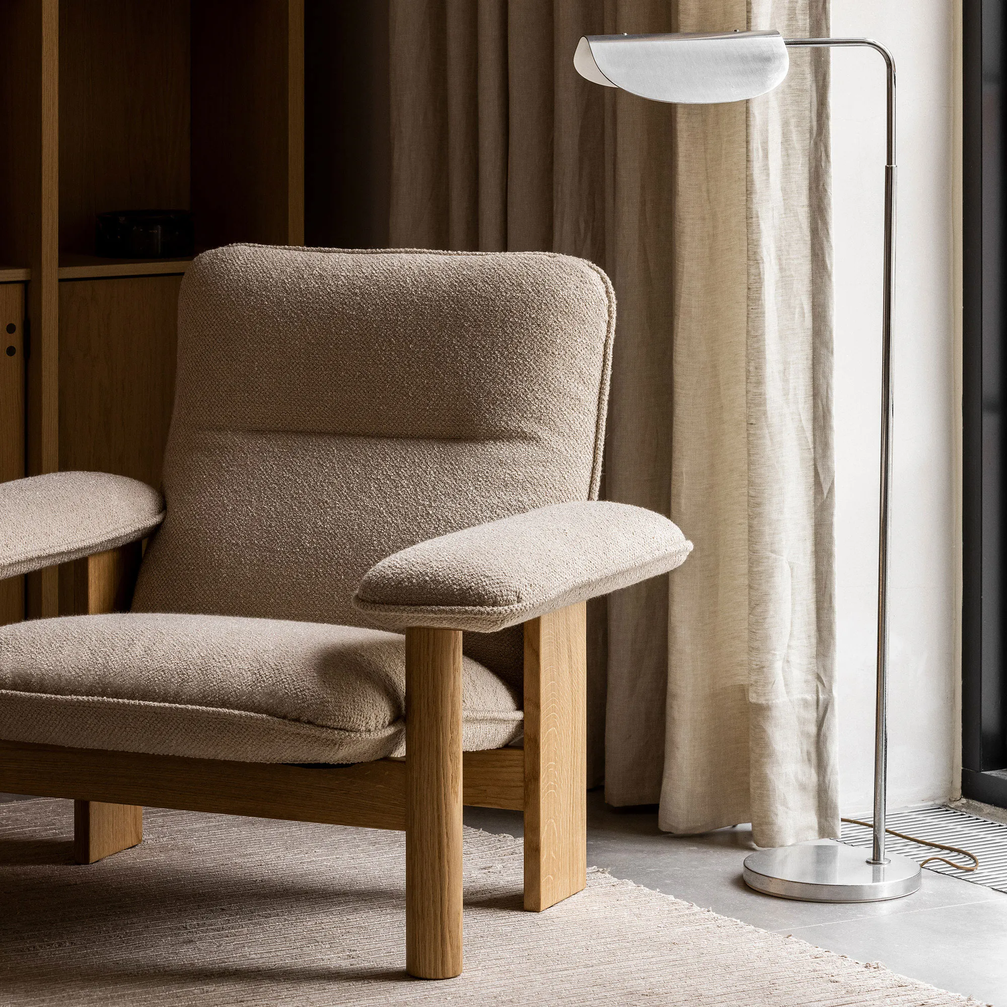 Brasilia Lounge Chair Natural Oak