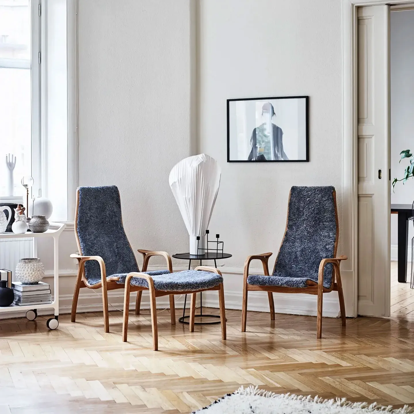 Lamino armchair and footstool - 4