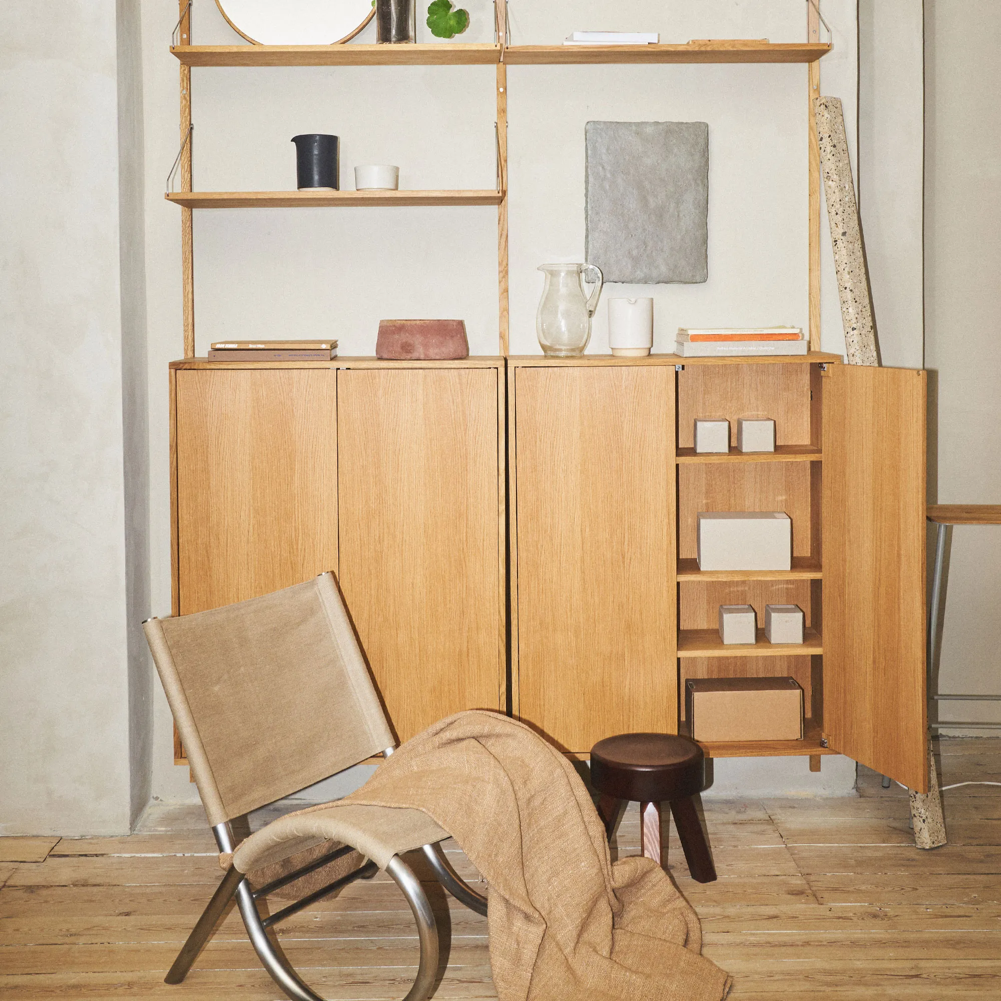 Shelf Library Cabinet Section skab - 3