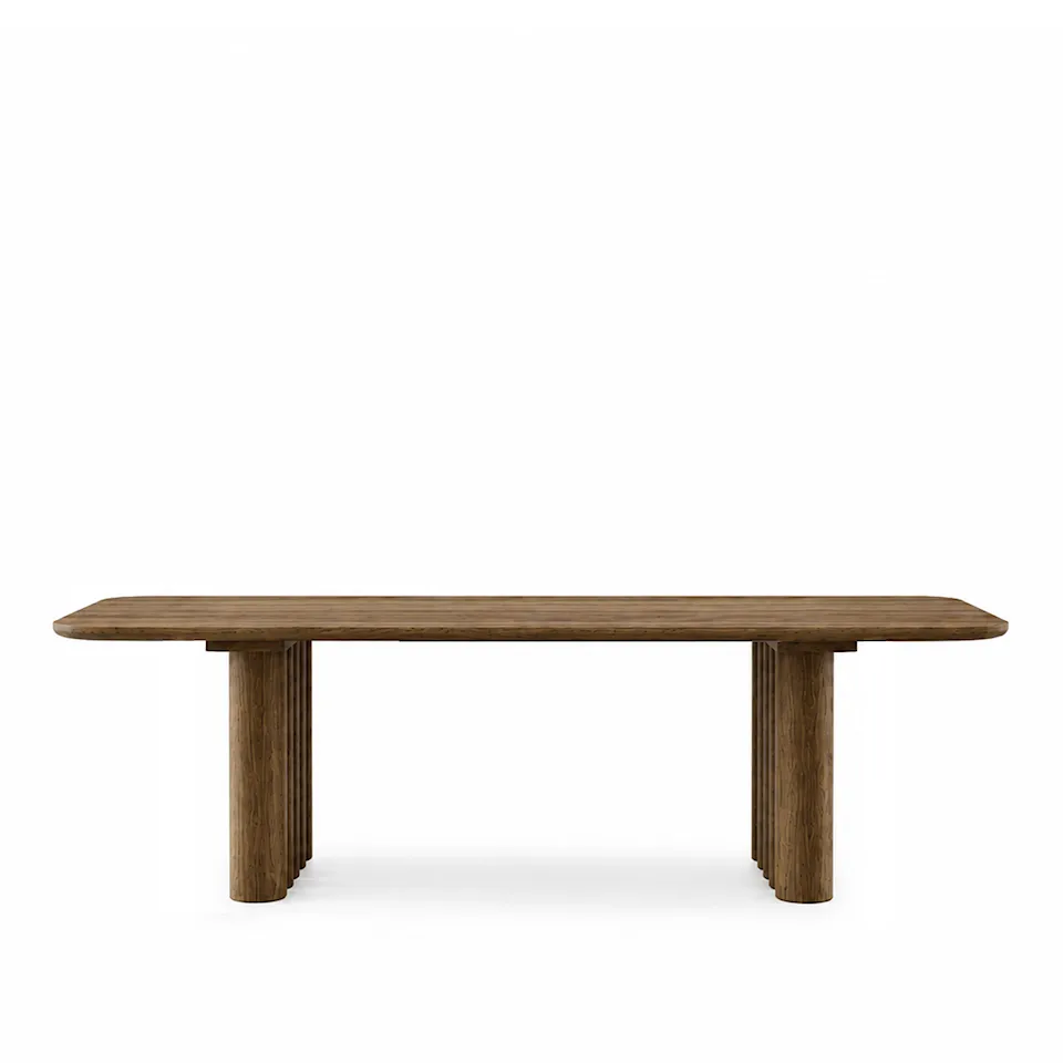 Plush rectangular dining table