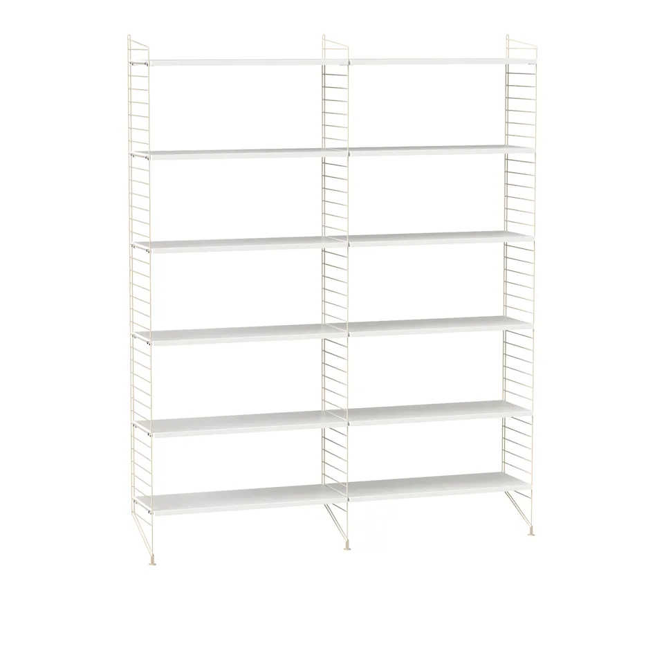 Stue reolsystem A hvid/beige