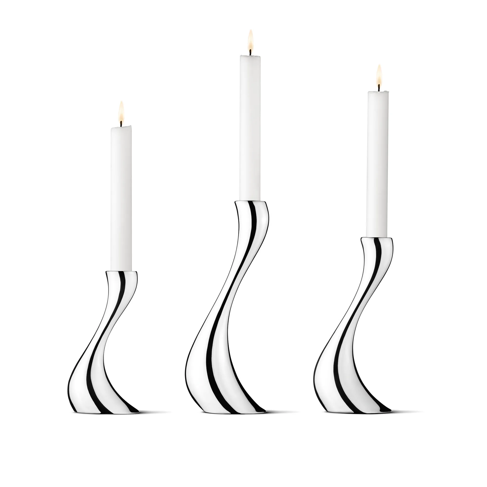 Cobra Candleholder Stainless Steel Small, Medium, Large - 1