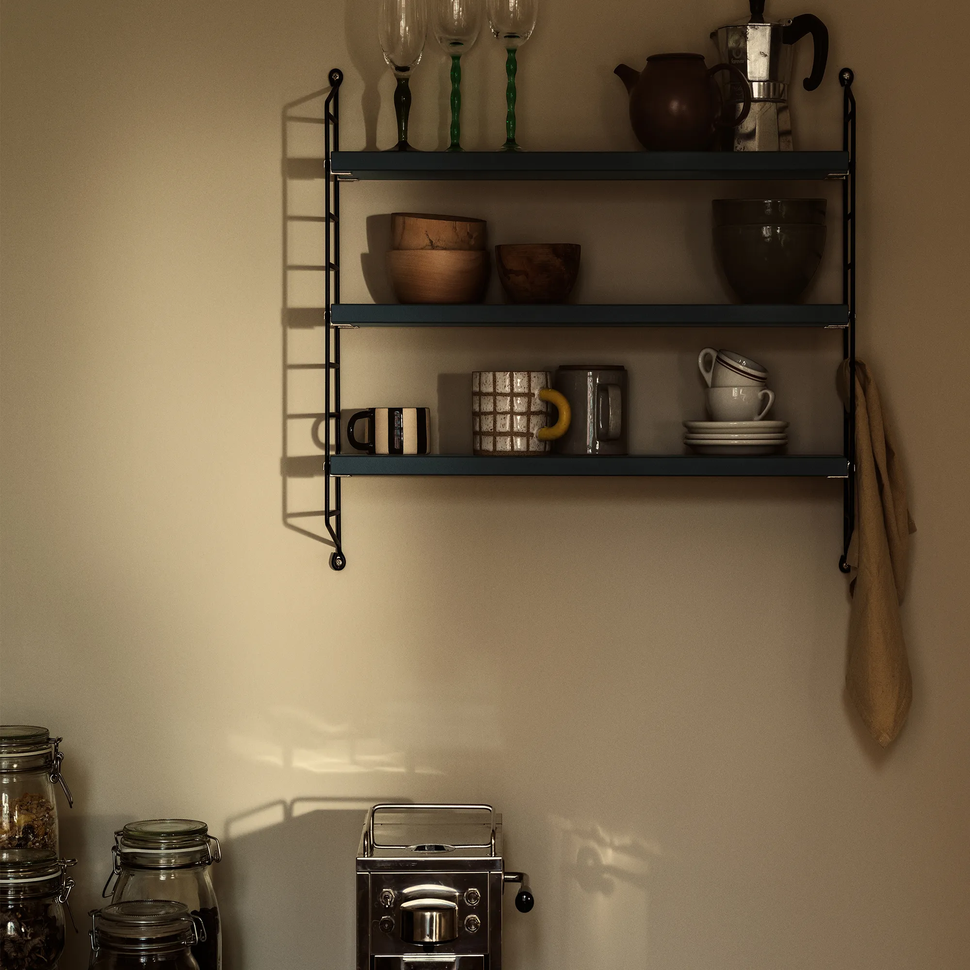 String Pocket Wall Shelf Wood - 13