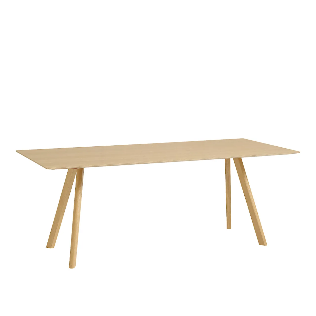 CPH30 2.0 Table Lacquered Oak Frame L200 X W90 X H74 Grey Linoleum Tabletop Lacquered Edge