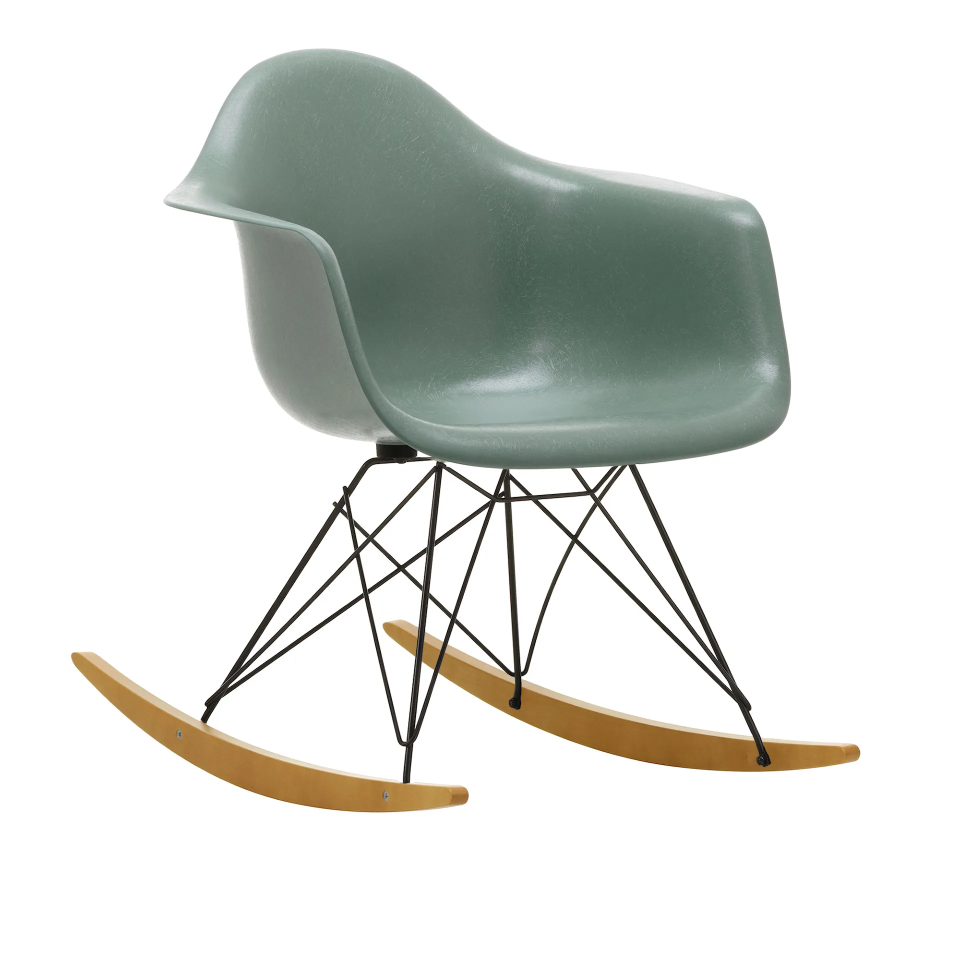 Eames Fiberglass Armchair RAR rocking chair Basic Dark/Golden Maple - Vitra - Charles & Ray Eames - NO GA