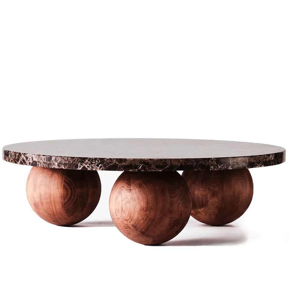 Sphere Sofa Table Round Dark Emperador