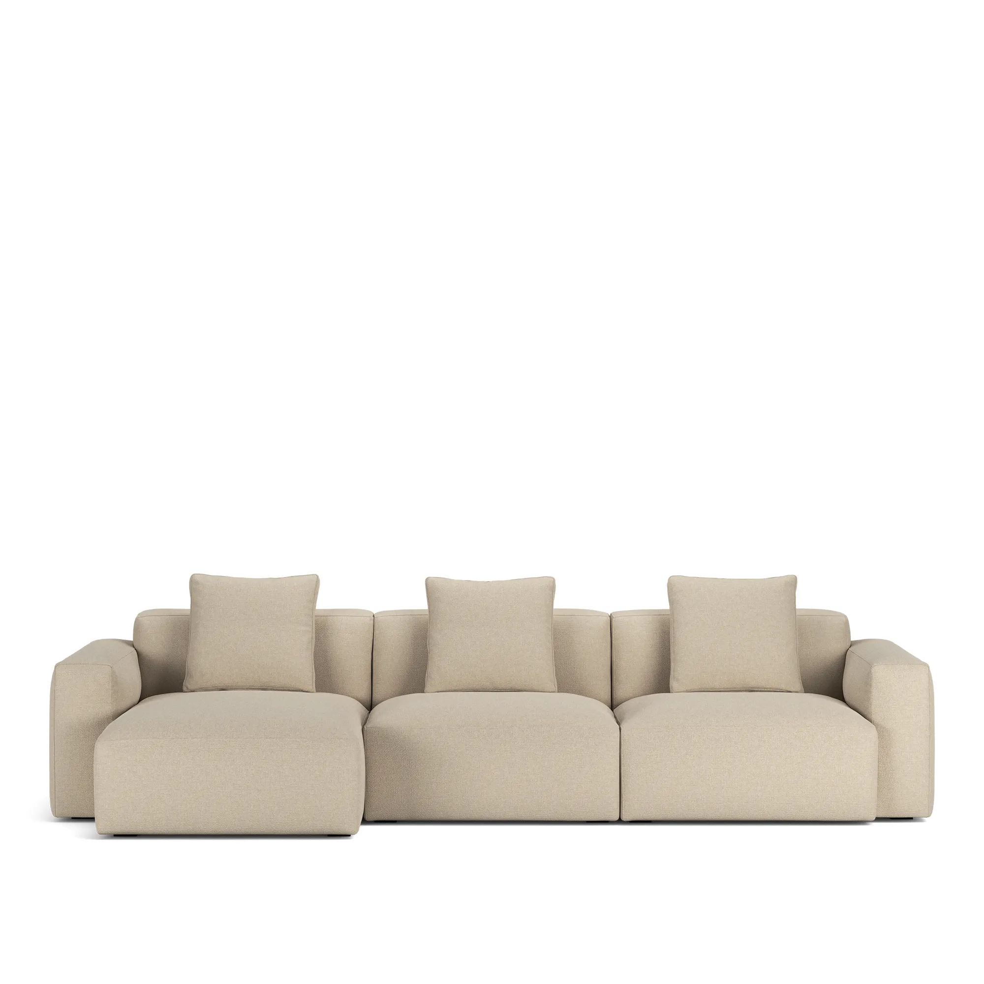 Brick 3-Seater Chaise Lounge Left - 10